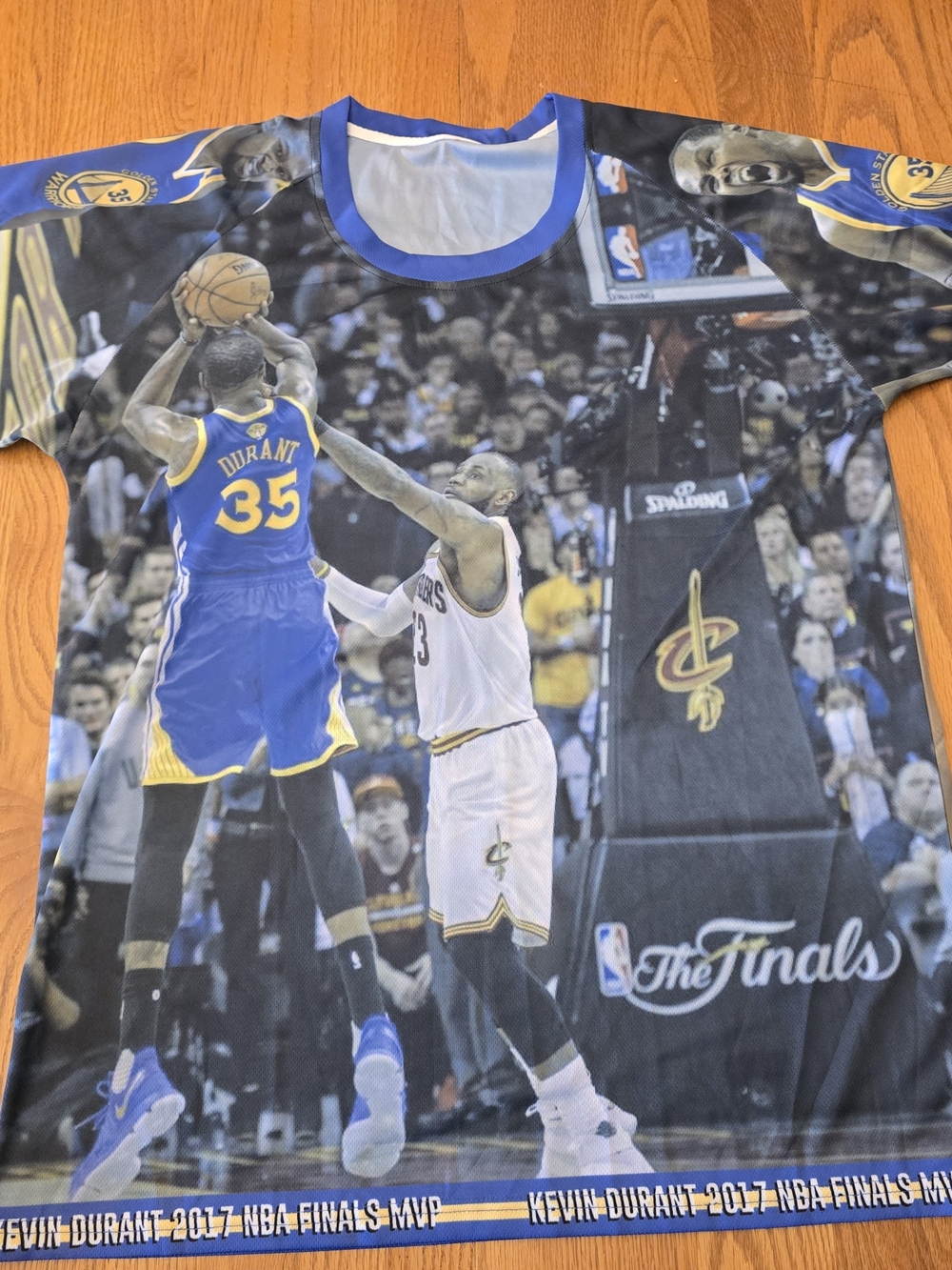 Kevin Durant 2017 NBA Finals MVP All Over Print Shirt Golden State Warriors XL